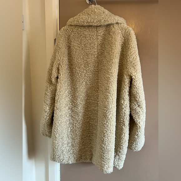Next cream boucle teddy coat size uk14 - Picture 2 of 5